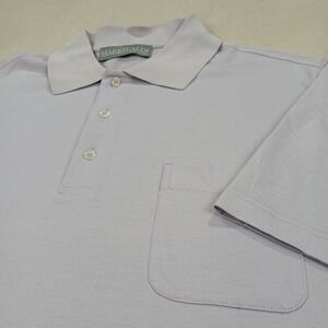 Mario Caldi Medium Mens Polo Shirt Short Sleeve Purple 22x27 Has Defect